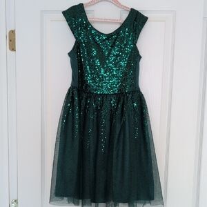Cat & Jack Teal Sequin Dress
